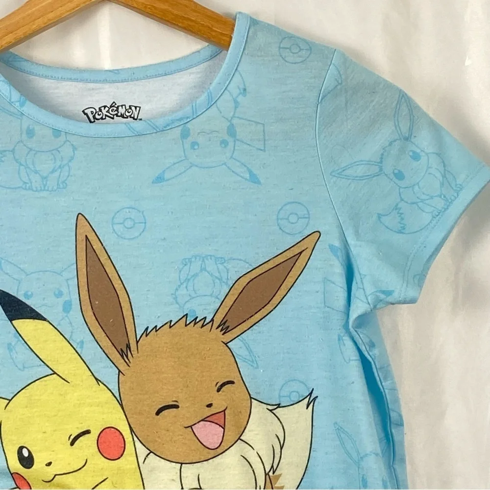 Kids Blue Pokémon 2 Piece Pajamas Size Large 10/12